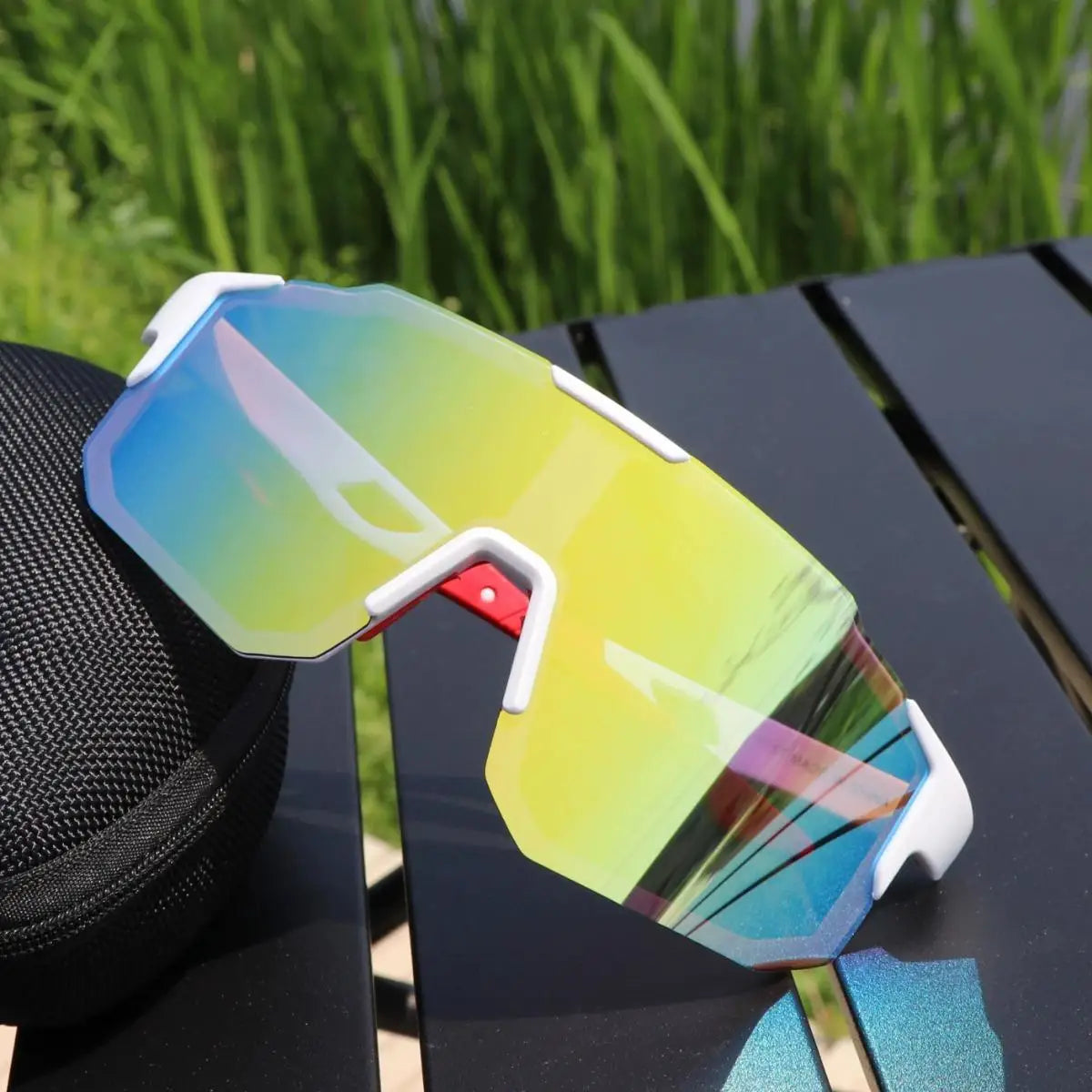 Nuevas gafas de sol de ciclismo de gran montura UV400, protección UV, deportes al aire libre, a prueba de viento, antirayos ultravioleta, para senderismo y escalada