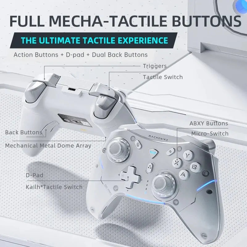 Mando de juegos inalámbrico Machenike, G5 Pro Elite, Hall Trigger Joystick, Mecha-Táctil, para Switch, PC, Android, IOS