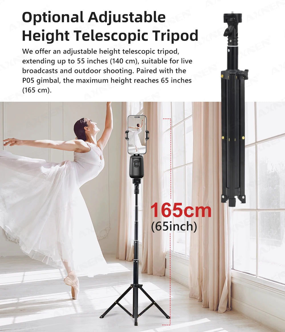 P05 — Stabilisateur Smartphone Suivi IA 360° Support Table Live & Vidéo