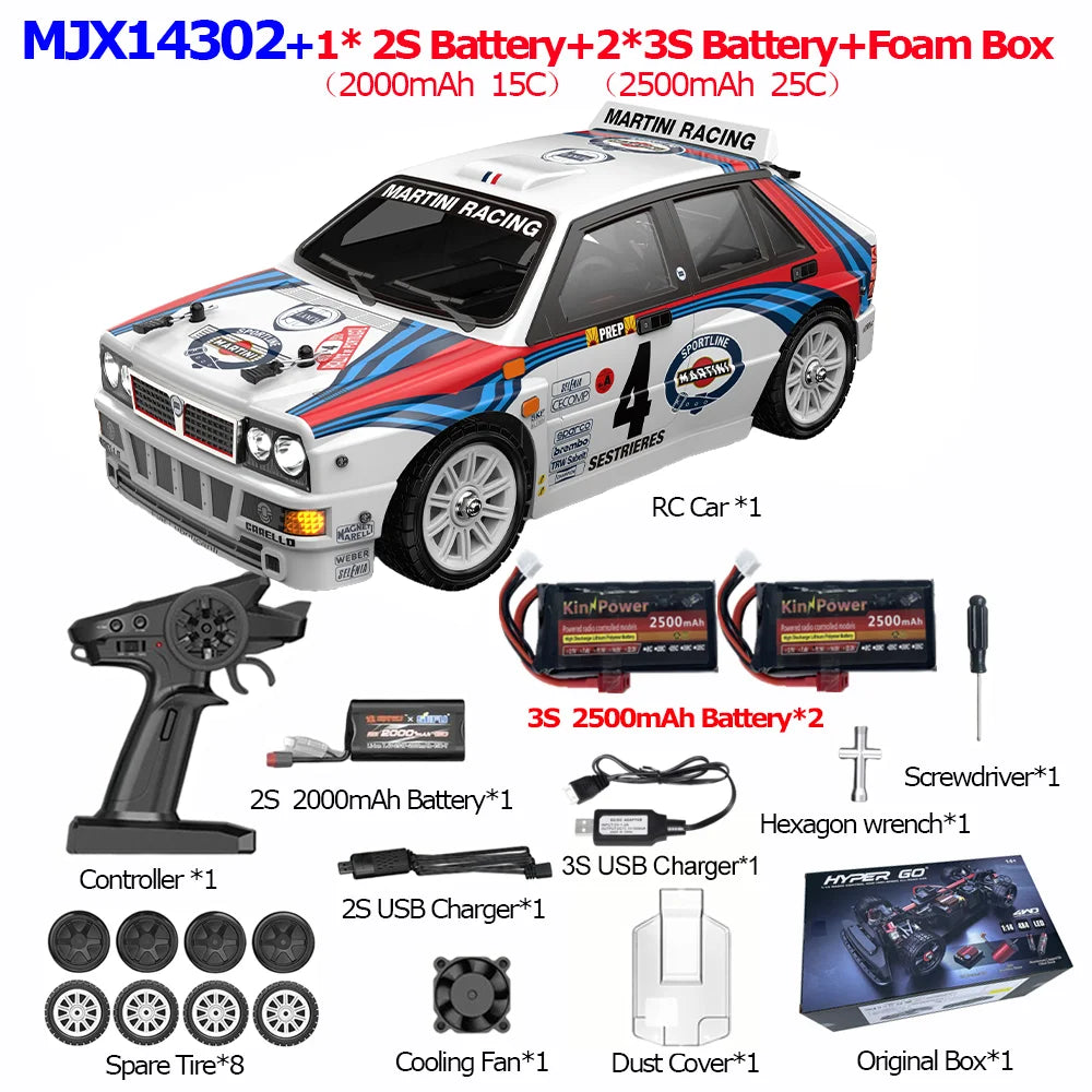 HYPER GO RC MJX 14304 14303 14302 14301 High Speed Drift Car with Gyroscope - Electric Toy for Children, Volkswagen Racing Gift