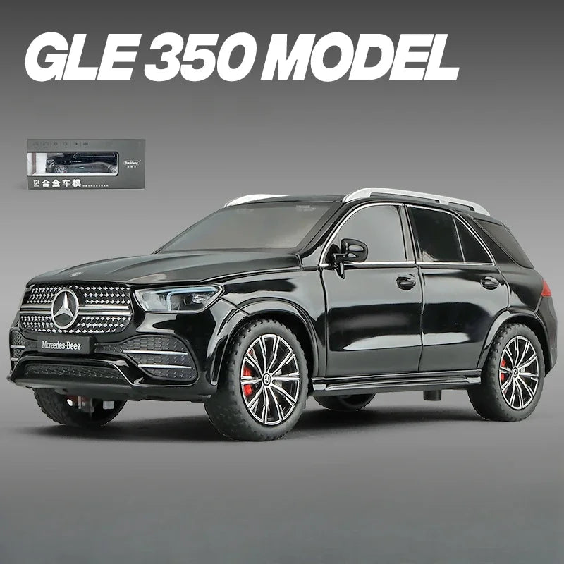 Benz GLE350 Diecast Metal SUV Model for Boys, Simulation Car Toys, Collective, 1:24, Inventory, Sound and Light, Gift