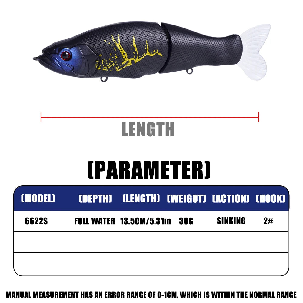 Leurres de pêche Whopper à vibration lente, appâts nageurs, queue souple, brochet et bar, appâts durs, accessoires Artifnorall, 30g