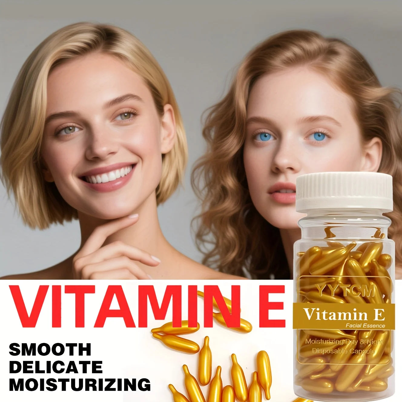 Capsules Sérum Vitamine E — Essence Hydratante Usage Unique 90 Capsules