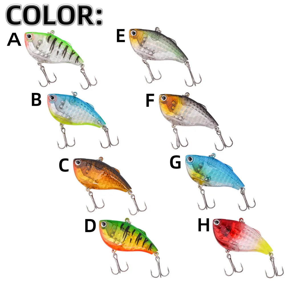 Aorace 1 PC VIB leurres de pêche 15g 6 cm appât dur artificiel coulant manivelle Wobber matériel de pêche avec hameçons triples