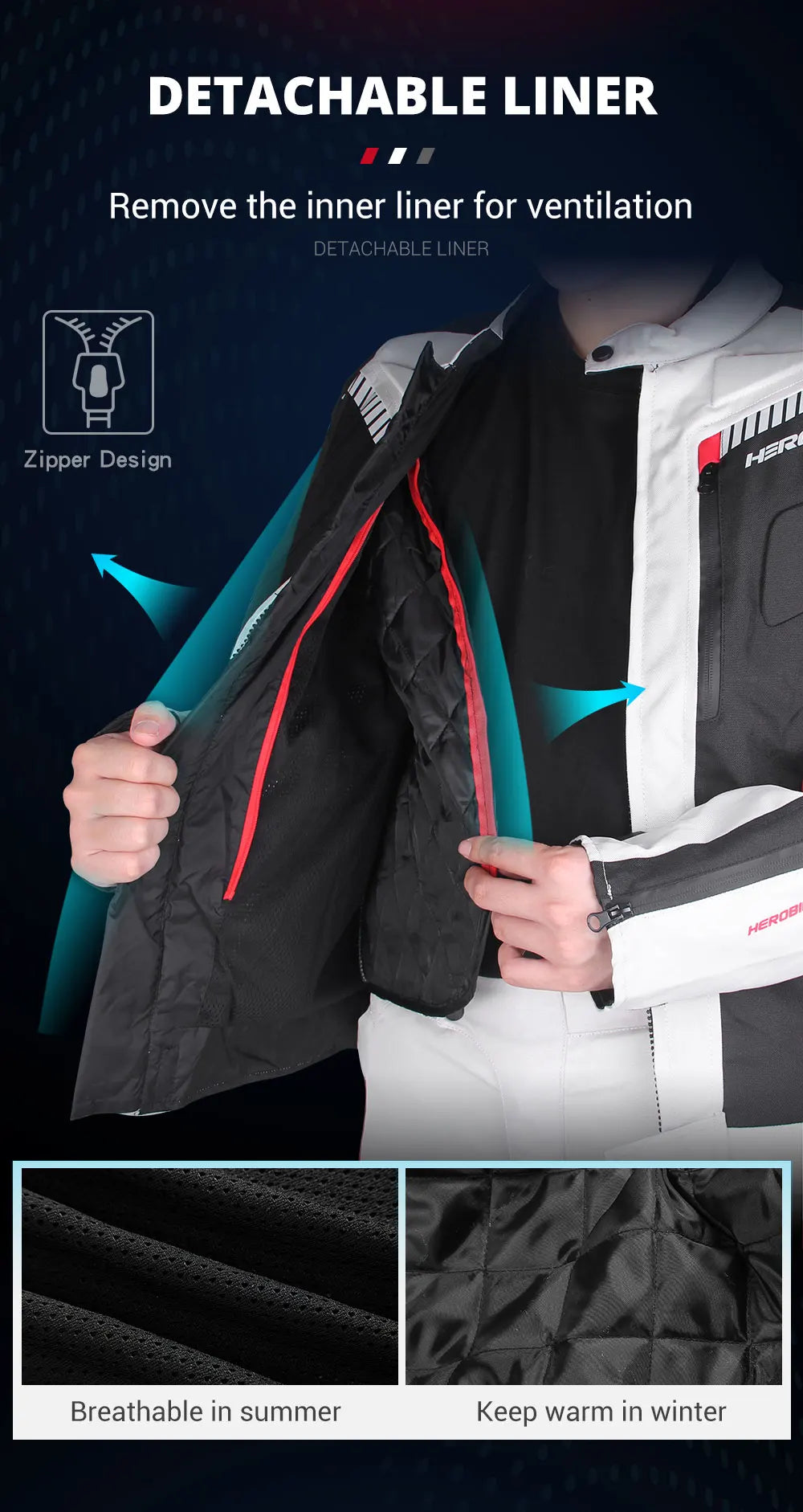 Veste de moto imperméable pour homme — veste de course, pantalon moto portable, protection EVA