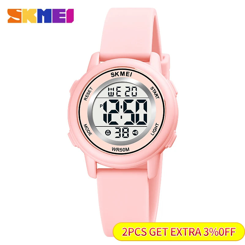 SKMEI 1721 Waterproof Children's Electronic Watch Boy Girl Colorful Sports Kids Digital Shockproof Children's Watch