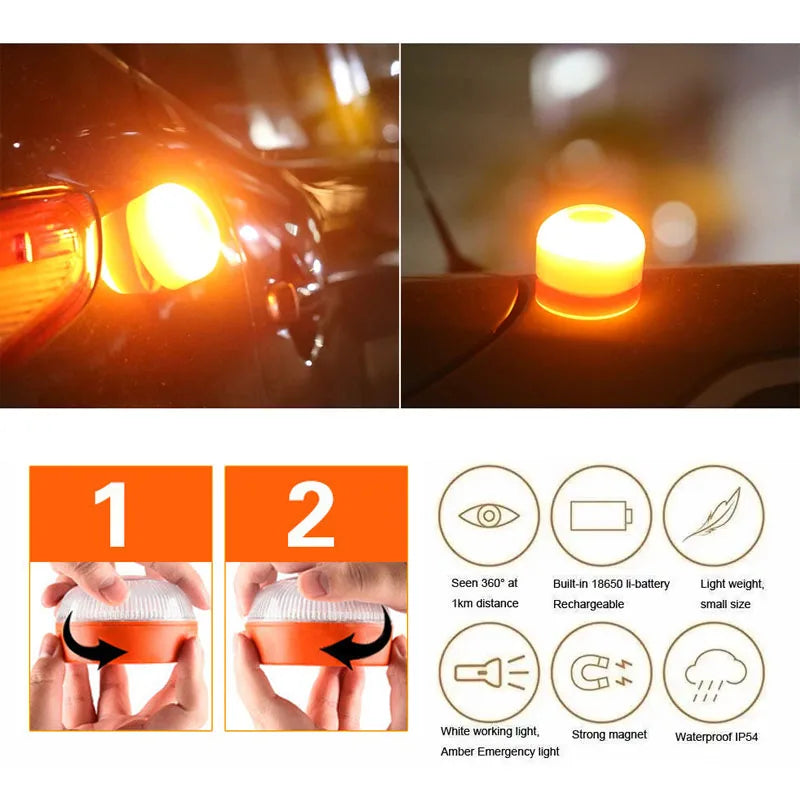 Lumière de secours Led V16 pour voiture, lumière clignotante d'explosion, stroboscope à Induction magnétique, voyant d'avertissement clignotant, accessoire de sécurité