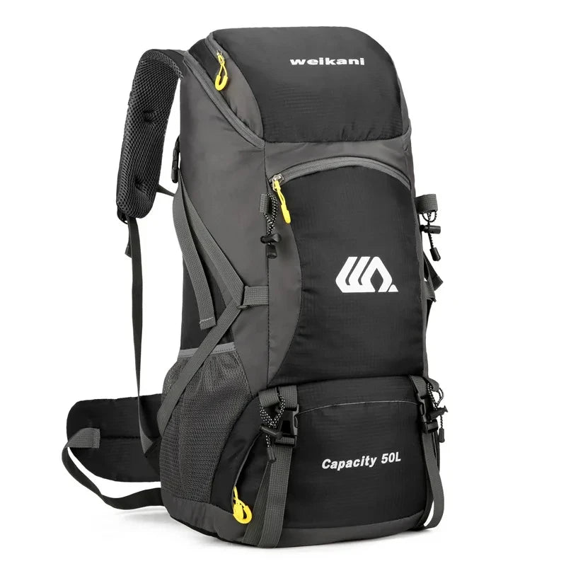 Sac à dos d'escalade en nylon pour homme, sac à dos de camping, sac à dos de randonnée, sports de plein air, canadisme, trekking initié, sac à dos de voyage, 50l