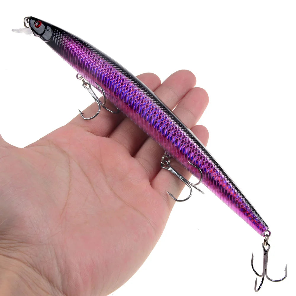 16 couleurs 18 cm 24g leurre de pêche méné Laser manivelle appât artificiel dur en plastique grand faux poisson leurres appât de pêche en mer
