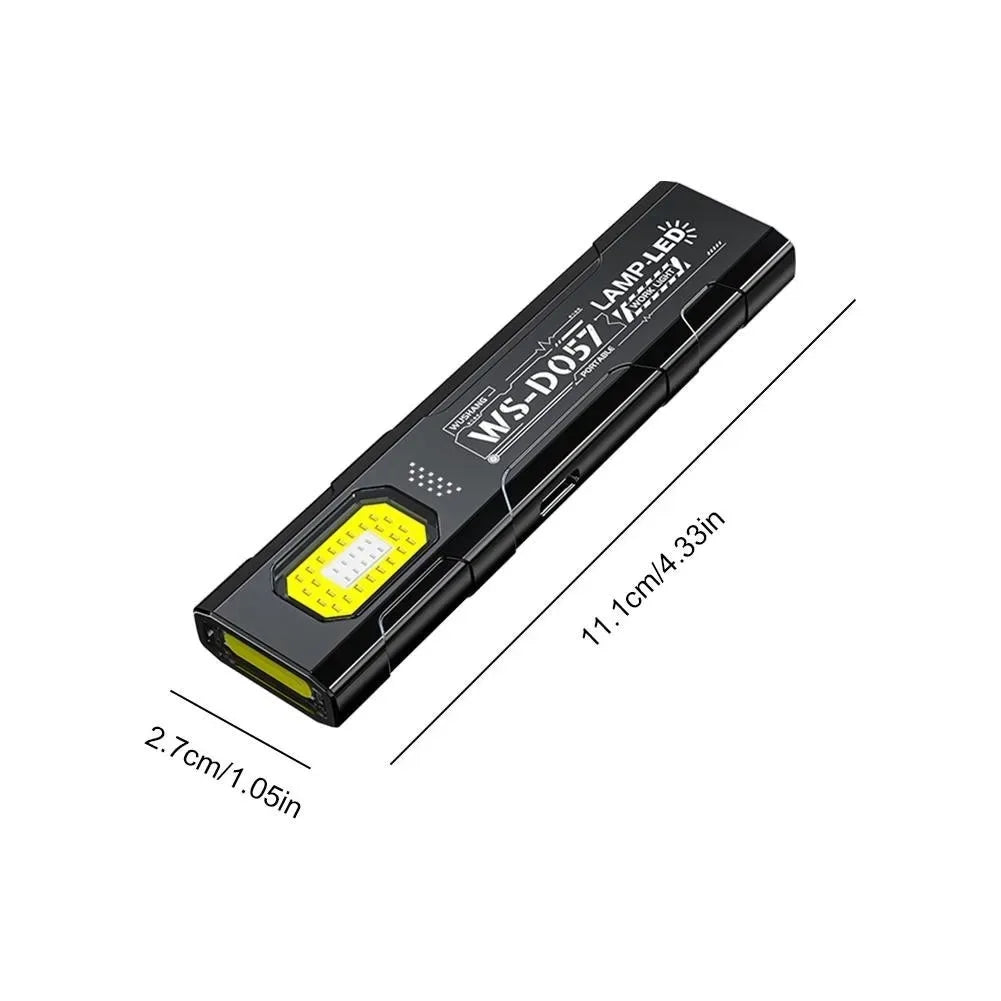 Lampe de travail tactique portable, outil EDC, mini lampe torche LED, outil de camping et de randonnée en plein air, lampe torche molle, rechargeable par USB