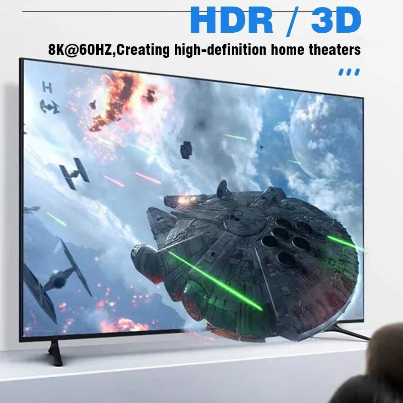 Convertisseur mini micro HDMI vers HDMI 2.1 — 48Gbps, 8K60Hz, 4K120Hz, projecteur, HDTV