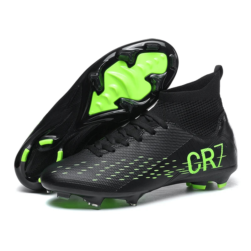 Chaussures de Football FG Unisexe Viscose Montantes — Crampons Longs Antidérapants, Professionnel EU 31–49