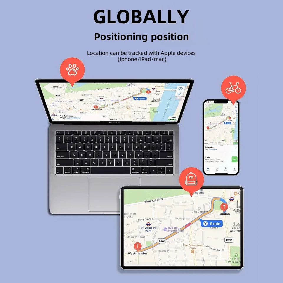 GPS Tag Tracker Find My Mini GPS Bluetooth Long Standby Precise Global Positioning Anti-Loss Device Two Colors Available