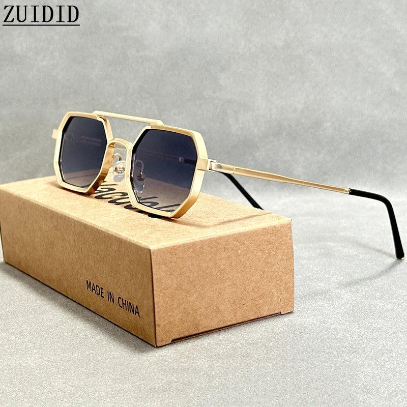 Gafas de sol cuadradas nuevas para hombre, estilo Steampunk Vintage, gafas de sol de lujo a la moda para mujer, gafas de sol para hombre, gafas de sol para mujer