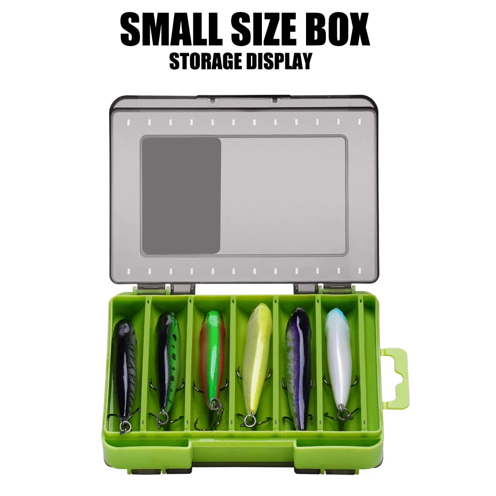 SAMOLLA Boîte à matériel compacte double face – Pêche simplifiée avec un organisateur durable et polyvalent pour leurres, hameçons, appâts