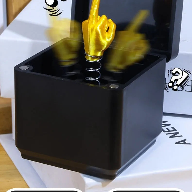 Interesante regalo de broma de Navidad, dedo corazón en la caja, divertidos regalos creativos, decoración de oficina, hogar