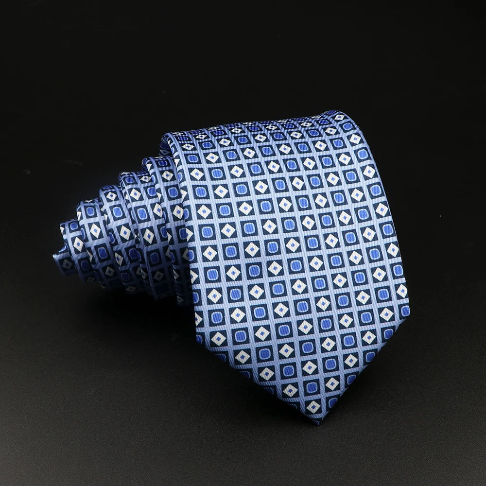 51 Styles Men's Silk Ties Jacquard Striped Plaid Floral Tie Accessories Daily Wear Shirt Suit Necktie Wedding Party Gift