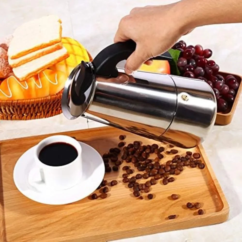 Stainless Steel Moka Pots, Espresso Coffee Maker, Teapot, Latte Coffee, Portable Coffee Maker for Camping and Home