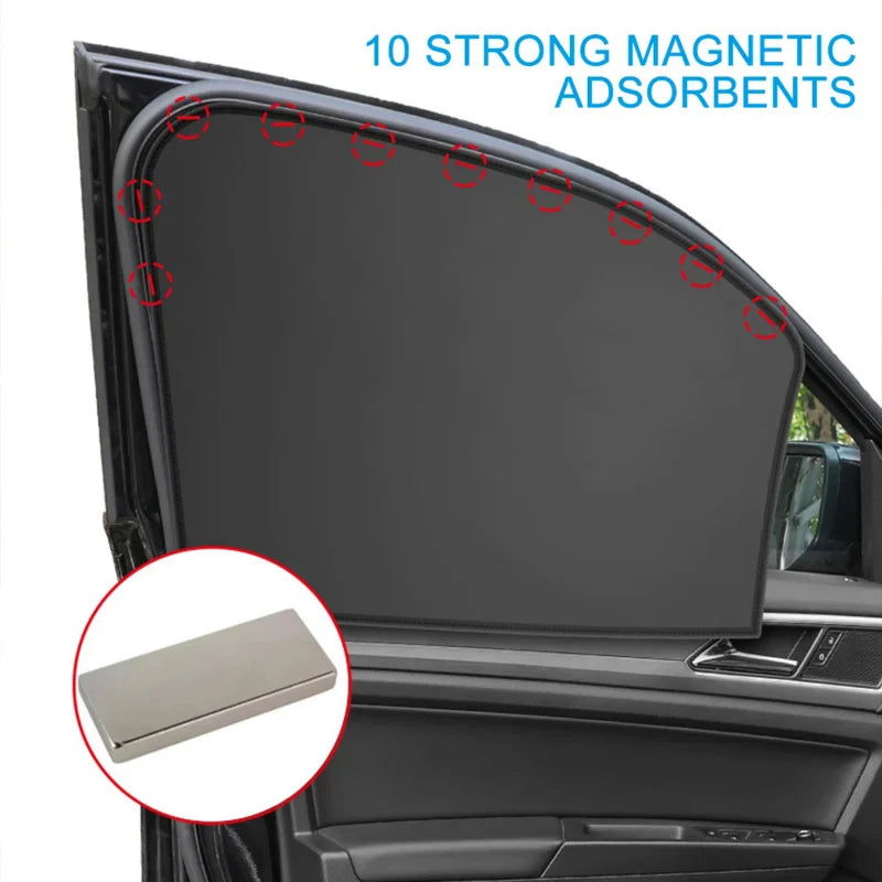 Pare-Soleil Magnétique Voiture Protection UV — Rideaux Double Face Fenêtre DIY