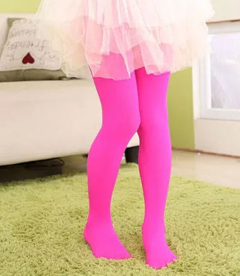 Collants d'été couleur bonbon pour enfants, collants de danse de Ballet pour filles, bas en velours blanc uni pour enfants