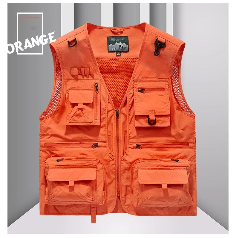 FGKKS – gilet multi-poches pour hommes, nouveau gilet de pêche respirant pour l'extérieur, design de qualité, veste de loisirs de haute technologie pour hommes