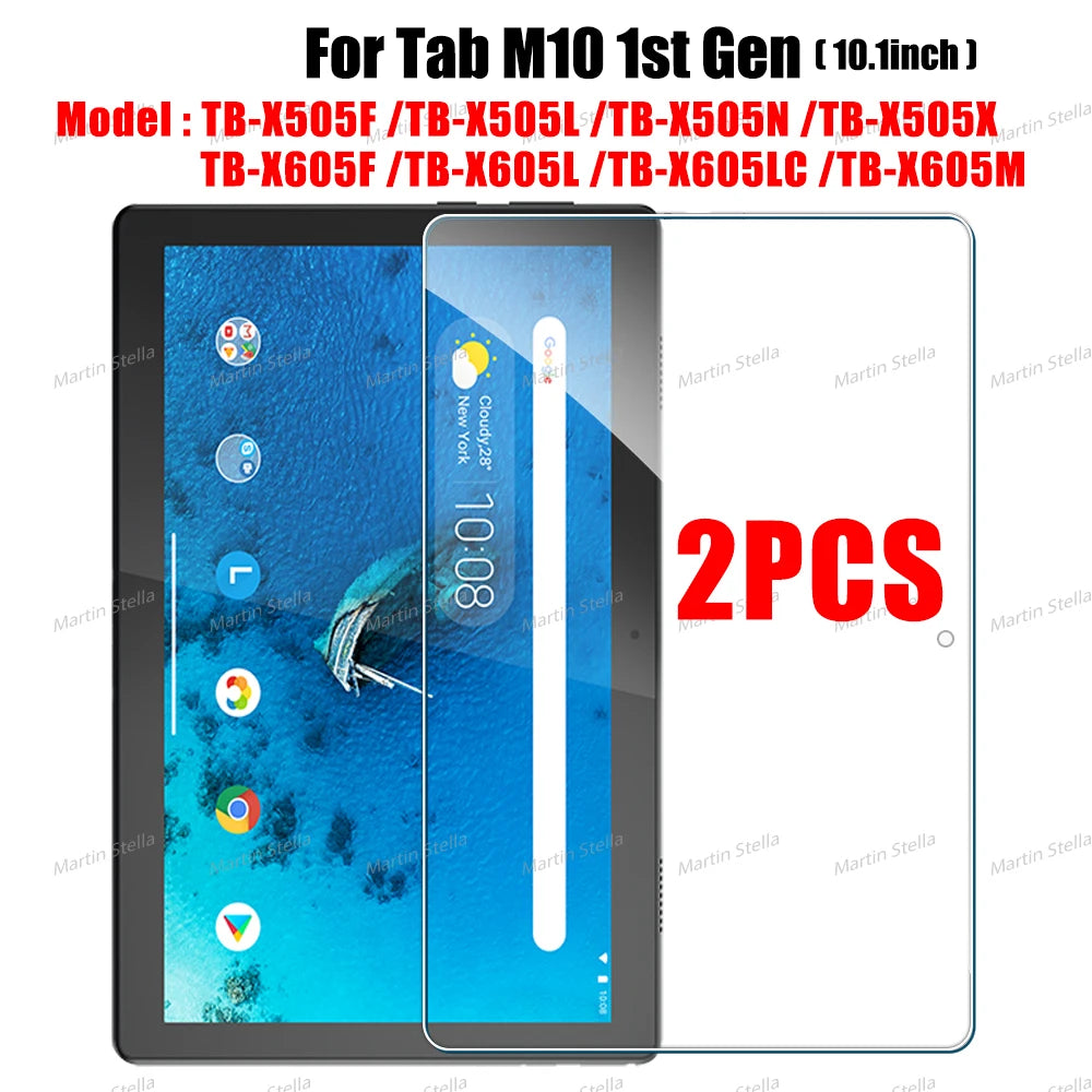 Protecteur d'écran en verre trempé pour tablette 10-11 pouces — 2 pièces, compatible Tab M10 Plus, M11, P11 Pro