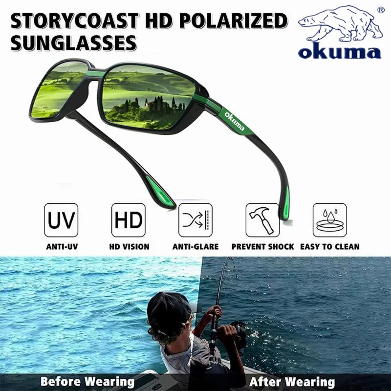 Lunettes de Soleil Pêche Polarisées — Conduite, Vélo, Sport, Cool, Homme & Femme