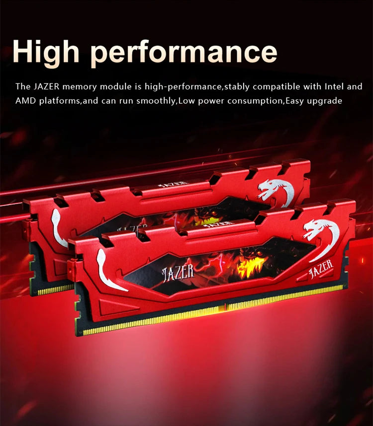 Mémoire RAM DDR4 8 Go 3200 MHz JAZER pour ordinateur de bureau