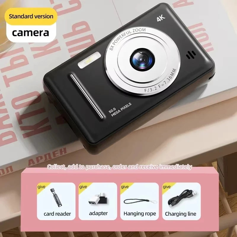 Cámara digital Xiaomi 4K Retro CCD portátil de nivel de entrada con doble cámara Flash de 50 millones de píxeles y enfoque automático
