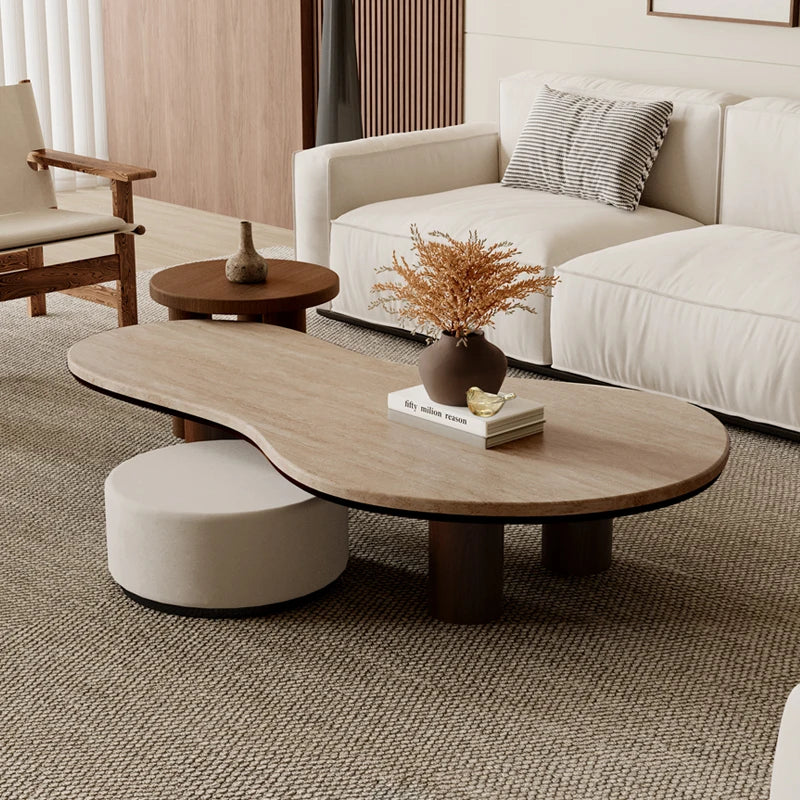 Unique Coffee Table for a trendy eclectic minimalist living room Modern Wabi Sabi Coffee Table Home furniture