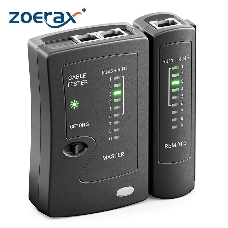 ZoeRax-Comprobador de cable Ethernet, LAN RJ45 Cat5 Catinspectados Cat6 Cat6a Cat7 UTP/cable blindado y RJ11 RJ12
