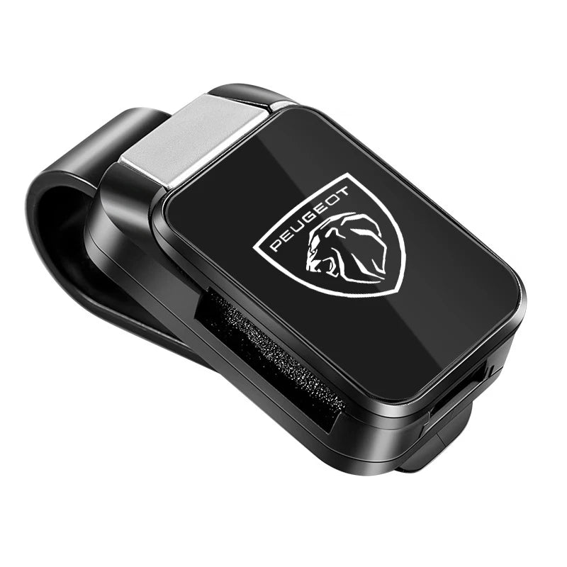 Porte-Lunettes Voiture Clip Pare-Soleil — Rangement, Protection Éponge, Anti-Rayures