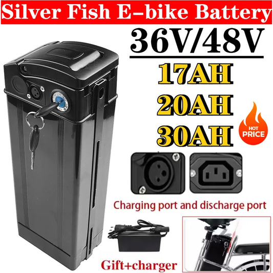 Batterie Vélo Électrique 48V/36V 20Ah/30Ah/17Ah — Haute Capacité 18650 200-2000W
