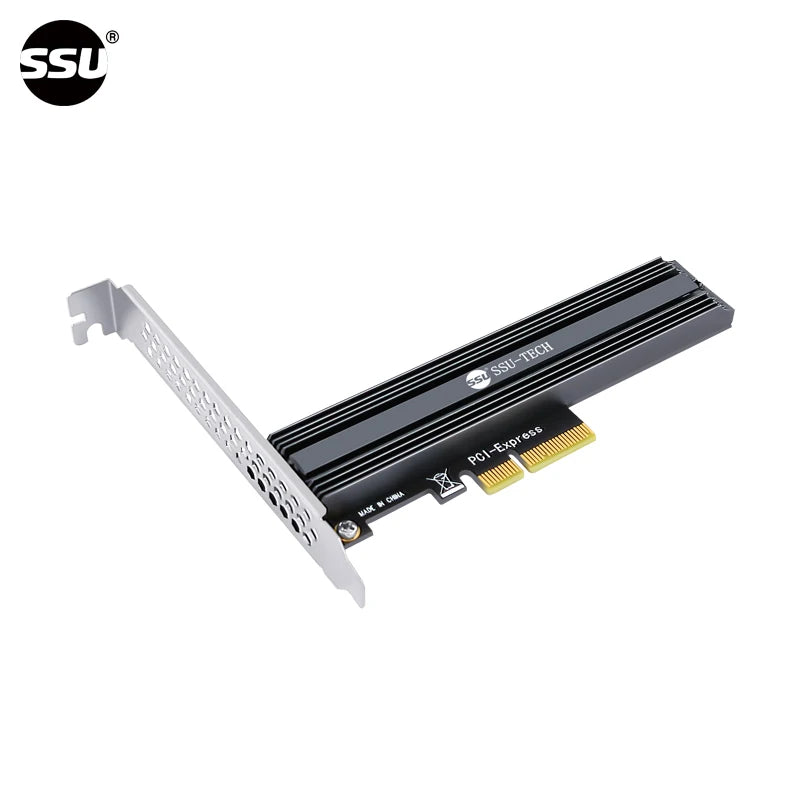 PC de bureau SSU M.2 NVMe SSD vers carte adaptateur PCIe 4.0 64Gbps m-key PCIe 4.0 X4 compatible avec PCI-E 4.0/3.0