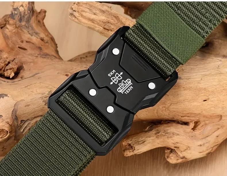 Ceinture militaire pour hommes, chasse en plein air, tactique, alpinisme en plein air, multifonctionnelle, tactique, toile de Nylon tissée, ceinture de pantalon
