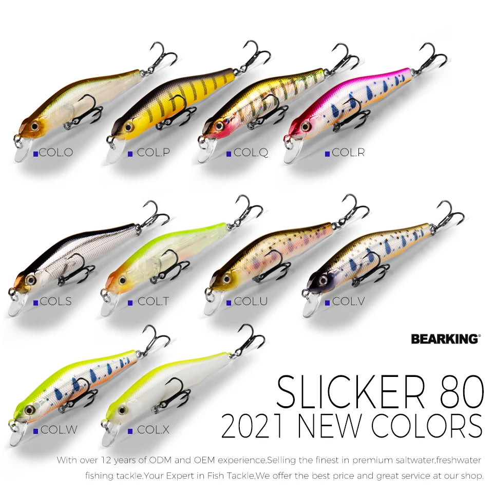 BEARKING 80mm 8.5g qualité professionnelle aimant poids leurres de pêche vairon manivelle modèle chaud appâts artificiels attirail