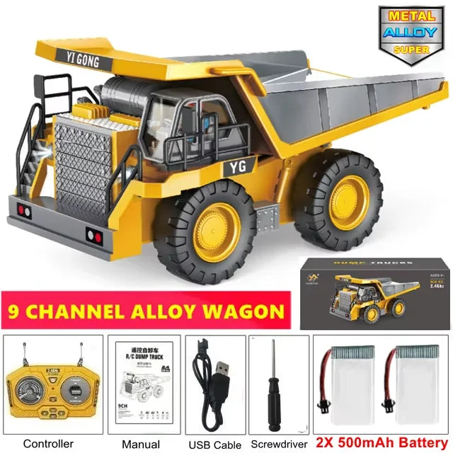 Pelle télécommandée 4WD, camion à benne basculante en alliage 4x4, Bulldozer, modèle Radio, voiture RC, véhicule de Construction, jouet, cadeaux pour enfants
