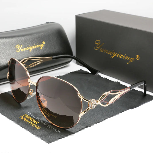 Gafas de sol polarizadas YSYX para mujer, marca de lujo, con forma de mariposa, UV400, para conducir, a la moda, 2023