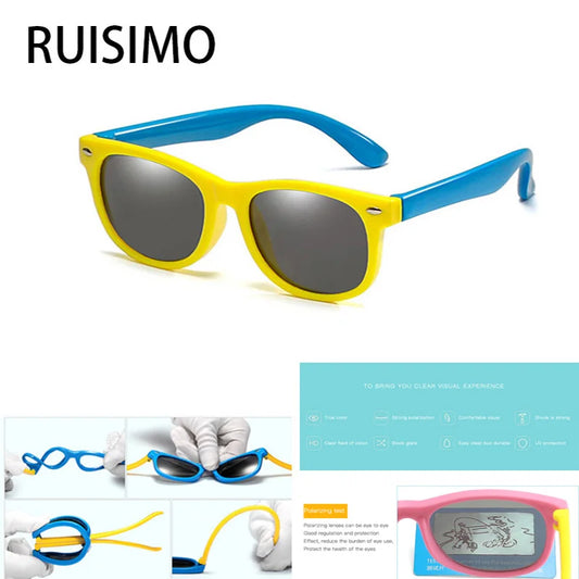 RUISIMO Kids Polarized Sunglasses TR90 Boys Girls Sunglasses Silicone Safety Glasses Children's Gift Baby UV400 Glasses