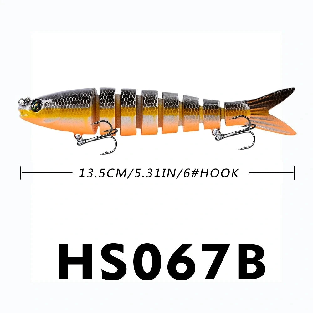 13.5 cm/19g coulant Swimbait manivelle leurre de pêche ensemble de Wobblers pour brochet appâts artificiels Kit matériel de pêche