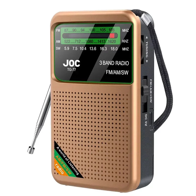 Radio Portable AM/FM/SW, Radio de poche avec batterie Rechargeable, bonne réception, prend en charge les écouteurs filaires, Mini récepteur FM