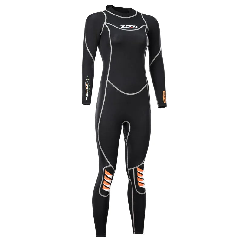 Combinaison de plongée en néoprène pour hommes, 3MM, manches longues, plongée en apnée, une pièce, Surf, pêche, maillots de bain thermiques