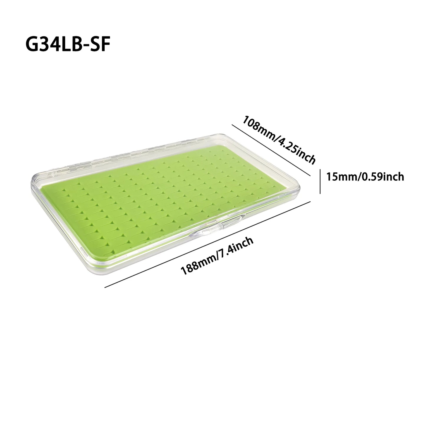 Aventik 100% boîte à mouche étanche coussin de Silicone mousse boîte de pêche transparente stockage de pêche