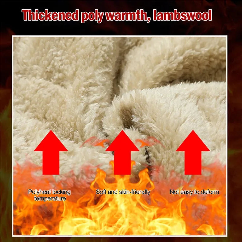 Pantalón de chándal térmico de lana de cordero para hombre, pantalón cálido de algodón, pantalón impermeable, pantalón cortavientos, ropa de chándal de invierno, aspecto de peluche, sonrisa, fjCasual