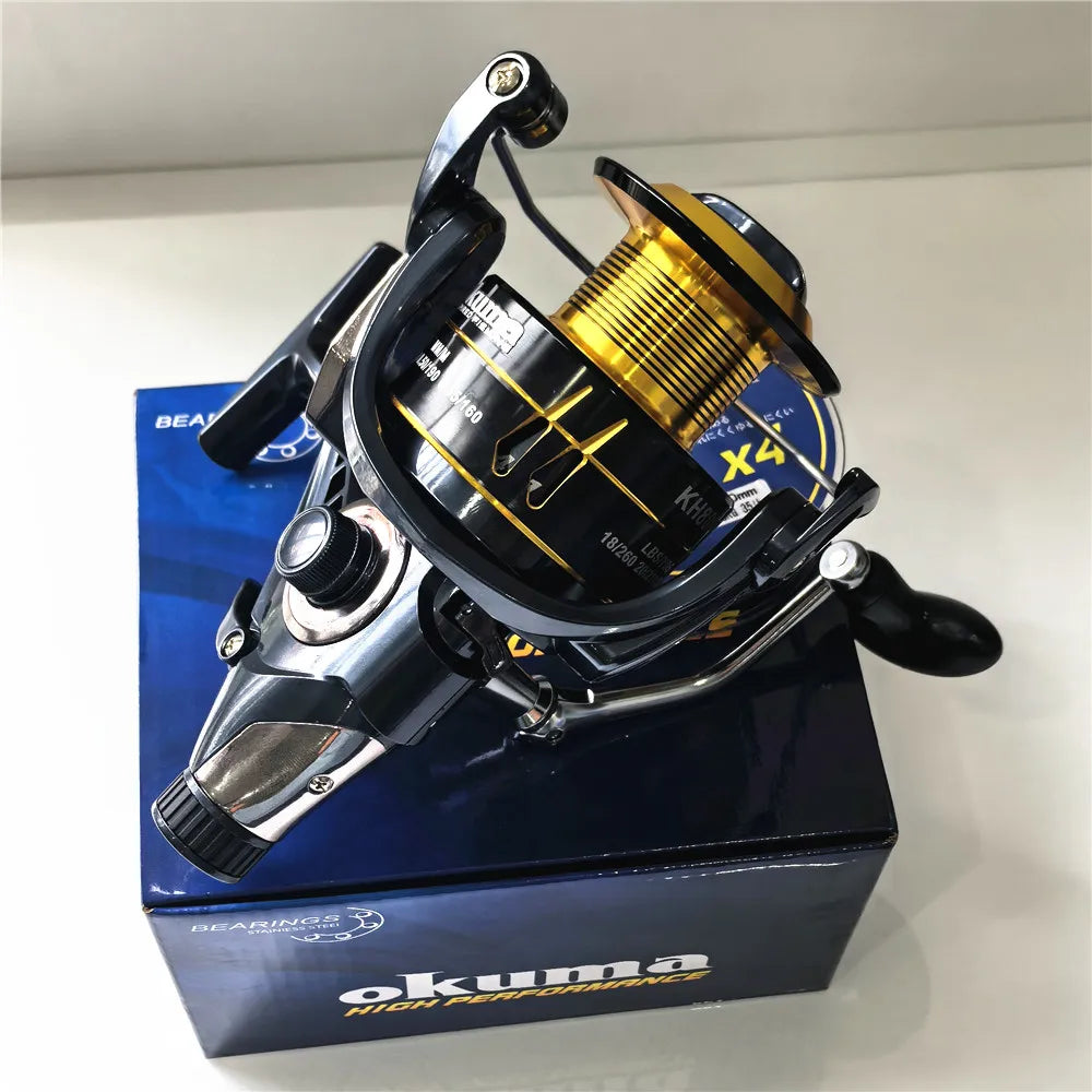 Okuma – moulinet de pêche rotatif avec tasse en métal, charge maximale de 22KG, adapté au modèle 3000 à 8000