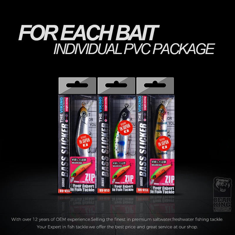 BEARKING 80mm 8.5g qualité professionnelle aimant poids leurres de pêche vairon manivelle modèle chaud appâts artificiels attirail