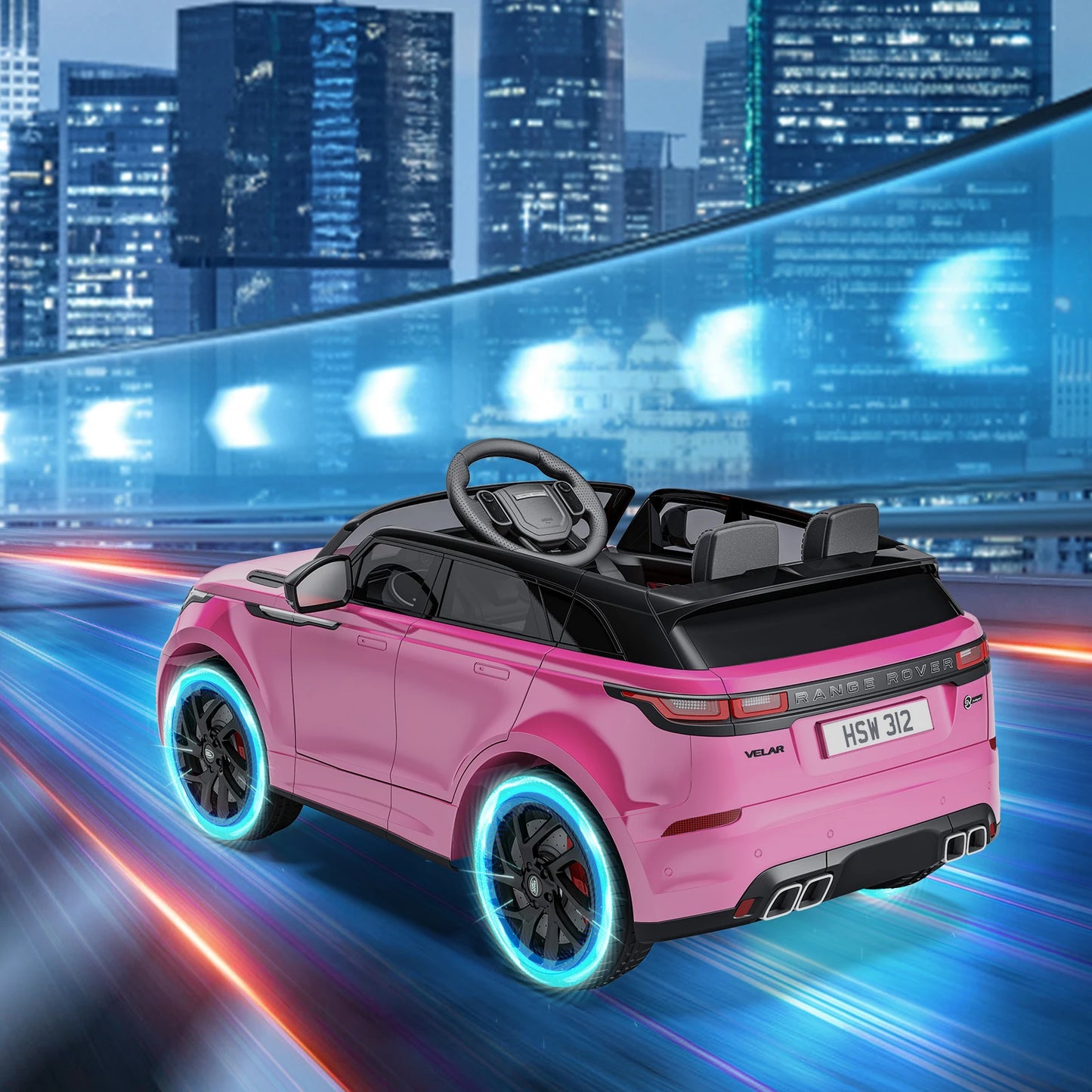 Coche eléctrico para niños, 4 a 8 años, 12V, control remoto para padres, reproductor de MP3, balanceo, nervio, nuevo