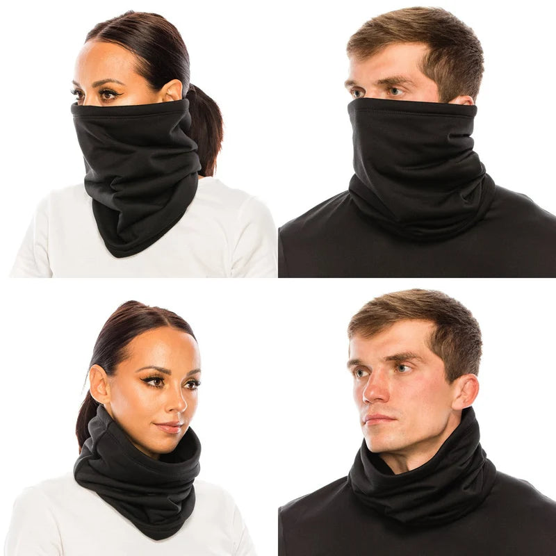 Gorro polar cálido para invierno, bufanda, braga de cuello ajustable para deportes de invierno, pesca, patinaje, correr, ciclismo