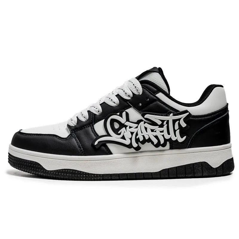 Blue Fashion Designer Skateboard Shoes Men Streetwear Hip Hop Sneakers Men Luxury Platform Skateboard Sneakers Men Basket Homme