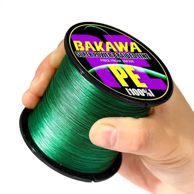 BAKAWA-Lignes de pêche tressées, Multimessieurs, Fil de carpe, Degré de conversion, PE, 4 brins, Japon, 100m, 300m, 500m, 1000m